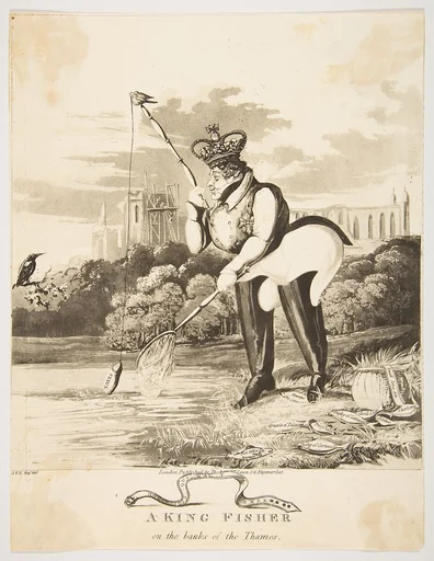 A King Fisher on the Banks of the Thames