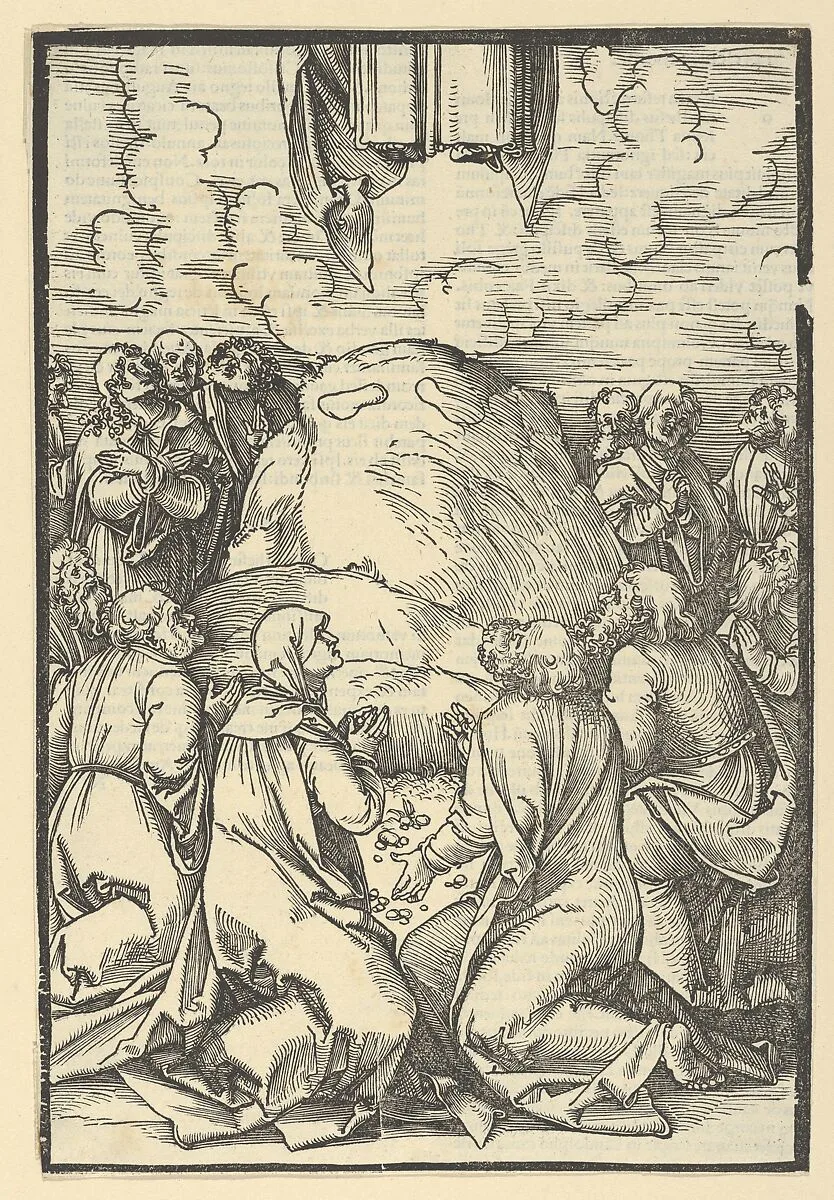 The Ascension of Christ, from Speculum passionis domini nostri Ihesu Christi — Hans Schäufelein|Ulrich Pinder|Friedrich Peypus
