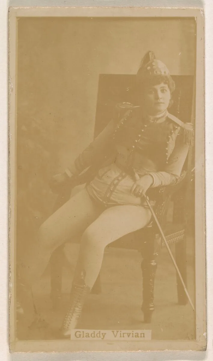 Gladdy Virvian, from the Actresses series (N245) issued by Kinney Brothers to promote Sweet Caporal Cigarettes — Kinney Brothers Tobacco Company