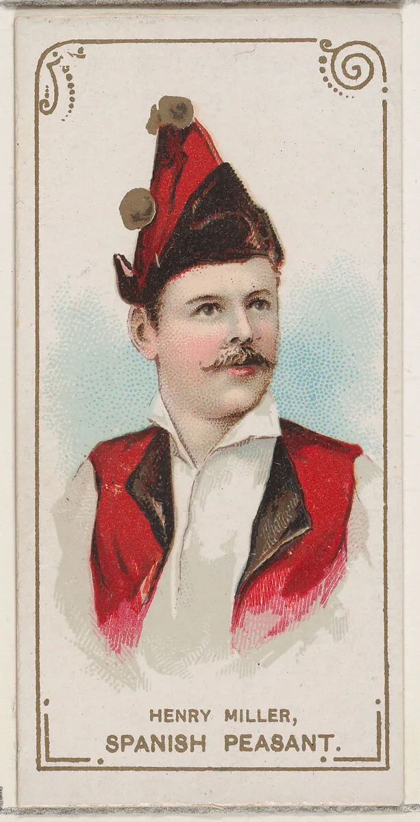 Henry Miller as Spanish Peasant, from the set Actors and Actresses, Second Series (N71) for Duke brand cigarettes — W. Duke, Sons & Co.|Knapp & Company