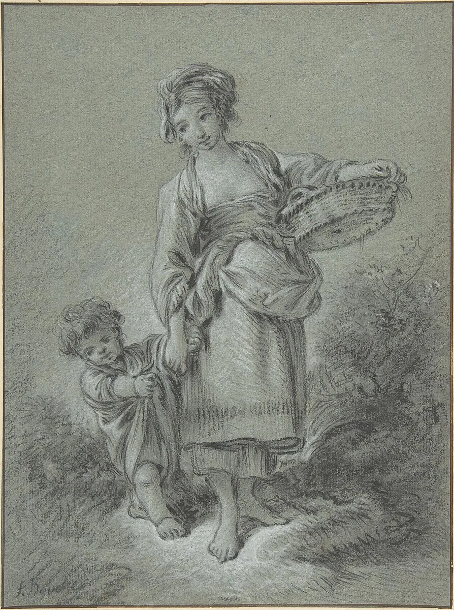 Woman and Boy — François Boucher