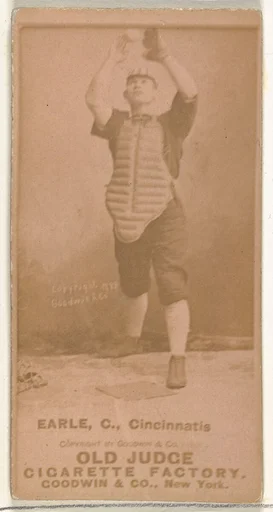 William Moffat "Billy" Earle, Catcher, Cincinnati, from the Old Judge series (N172) for Old Judge Cigarettes