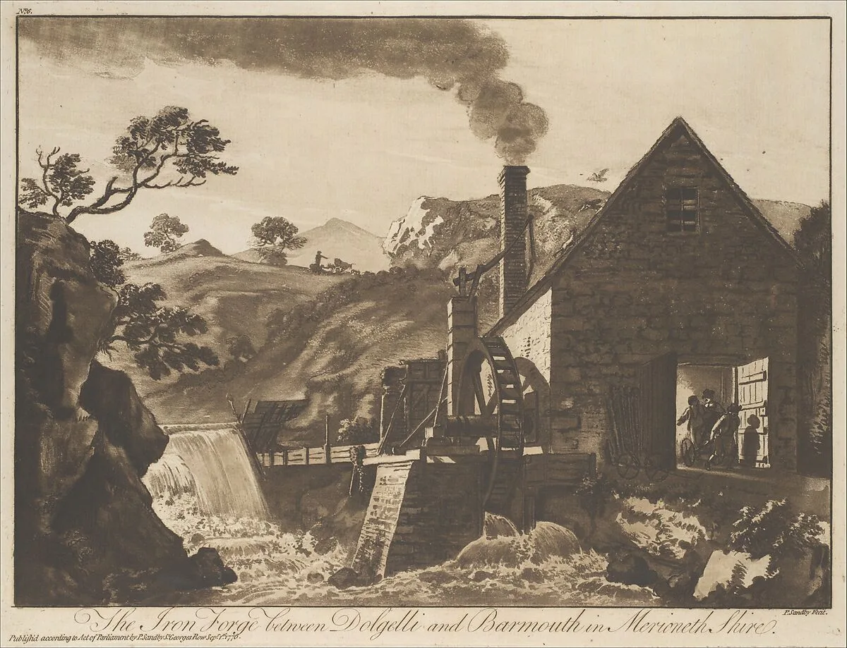 The Iron Forge between Dolgelli and Barmouth in Merioneth Shire — Paul Sandby