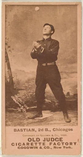 Bastian, 2nd Base, Chicago, from the Old Judge series (N172) for Old Judge Cigarettes