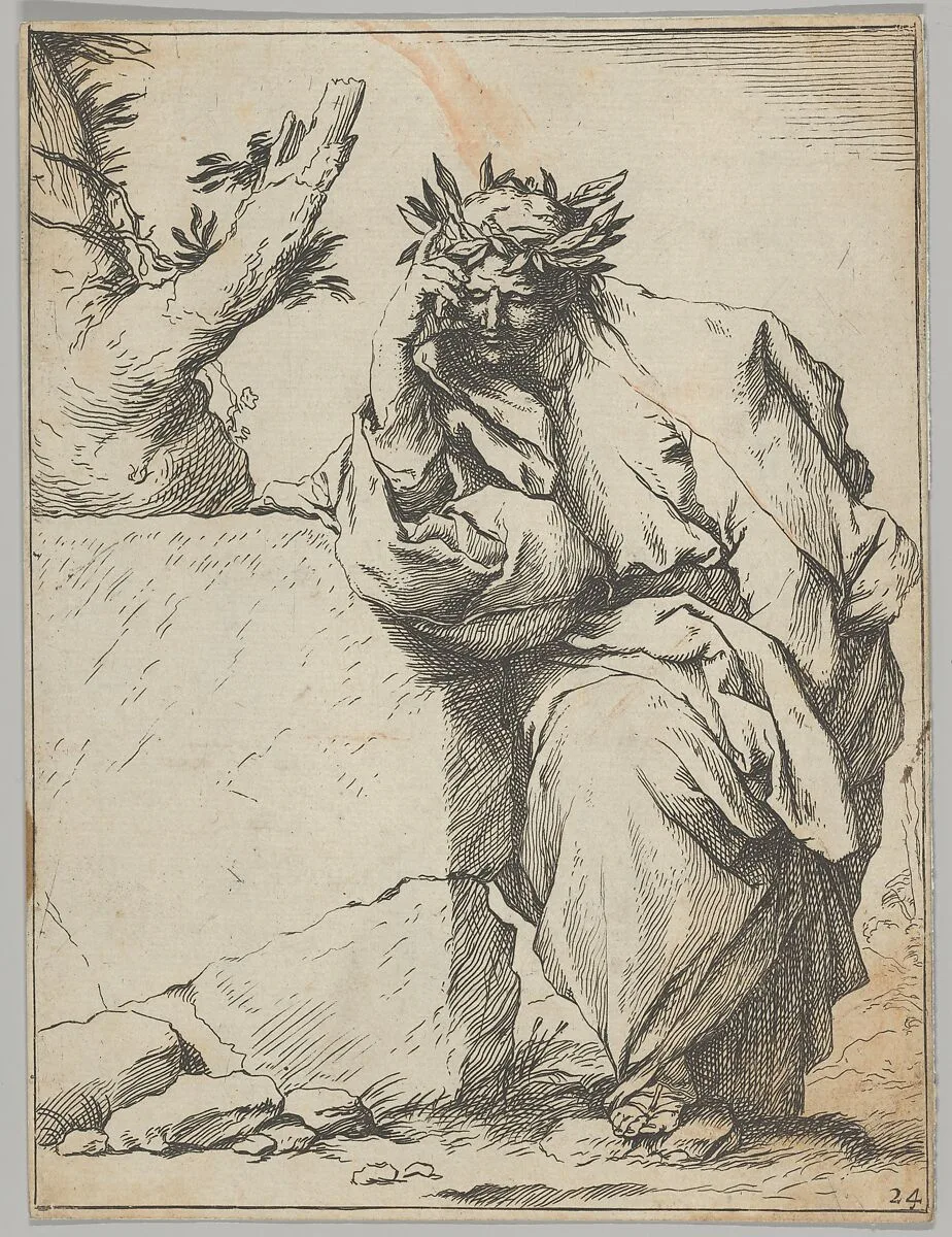 The Poet (copy in reverse) — Jusepe de Ribera (called Lo Spagnoletto)