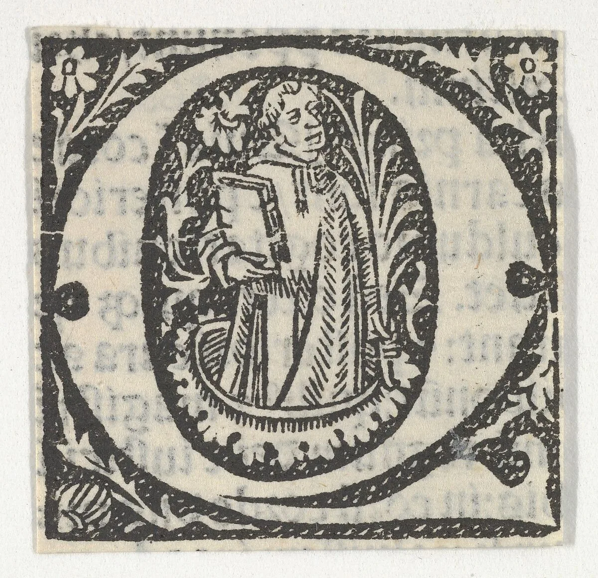 Decorated Roman alphabet — Anonymous, French, 15th century
