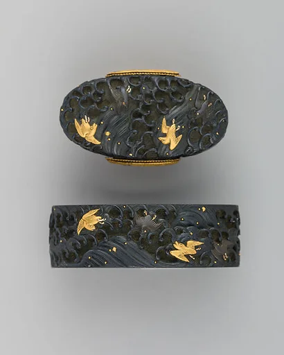 Sword-Hilt Collar and Pommel (Fuchigashira)