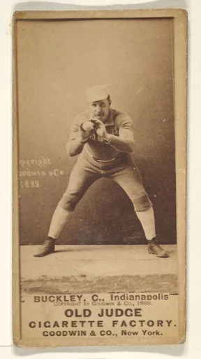 Buckley, Catcher, Indianapolis, from the Old Judge series (N172) for Old Judge Cigarettes