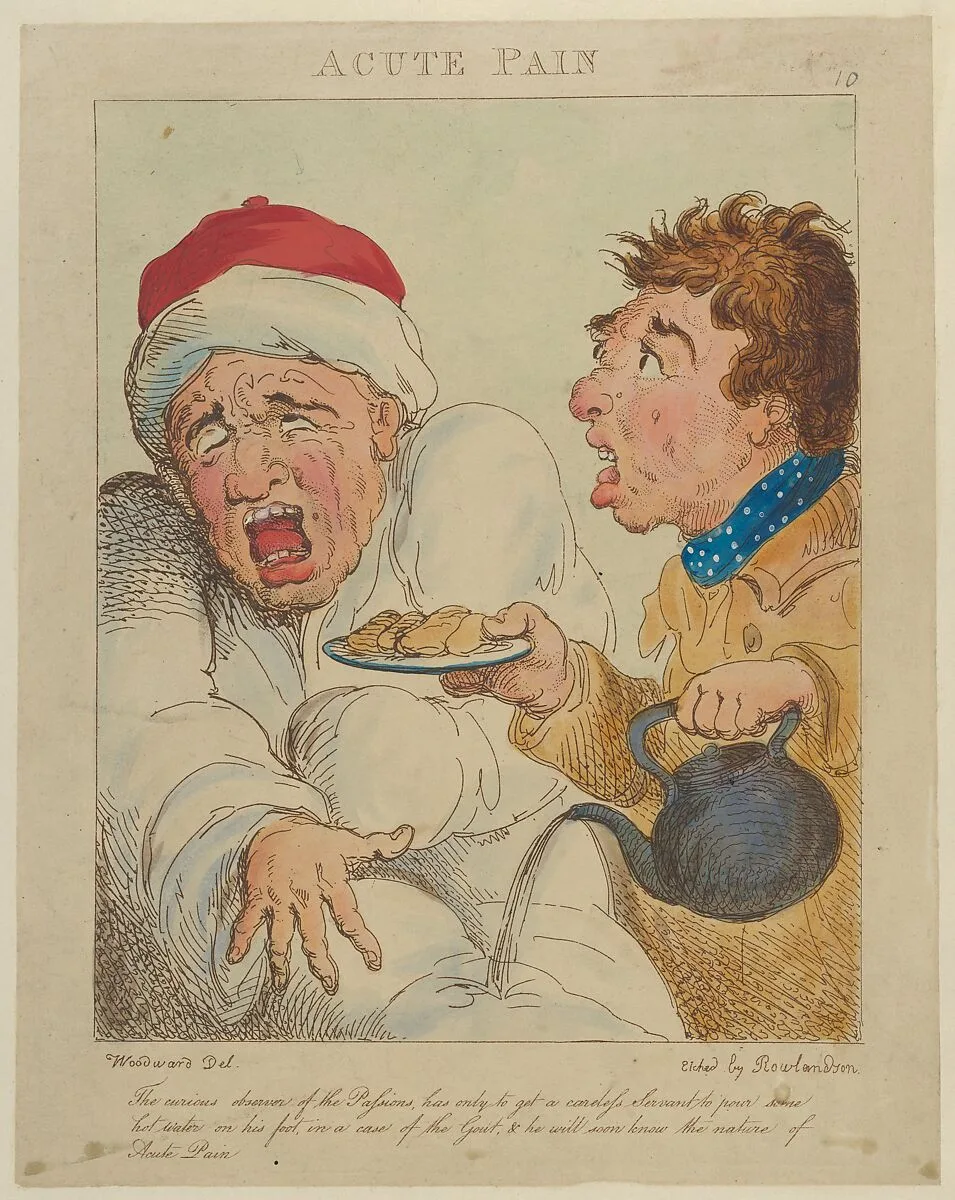 Acute Pain — Thomas Rowlandson|George Murgatroyd Woodward|Rudolph Ackermann, London