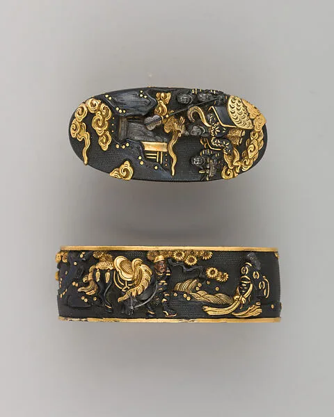 Sword-Hilt Collar and Pommel (Fuchigashira) — Unknown