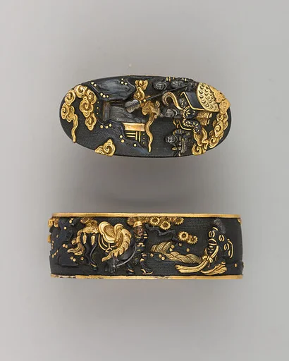 Sword-Hilt Collar and Pommel (Fuchigashira)