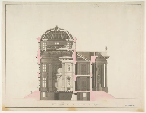 Project for a Domed Building with Colonnaded Façade