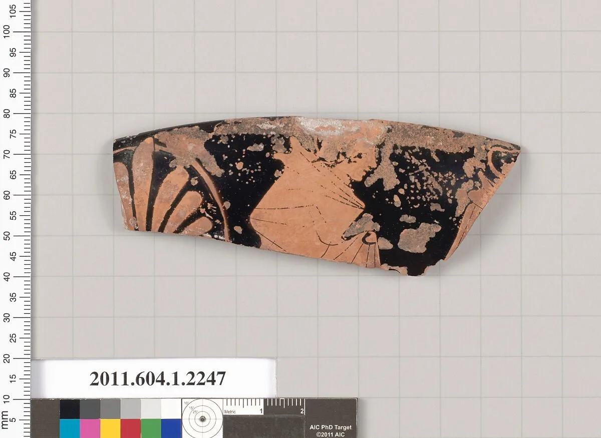 Terracotta rim fragment of a kylix (drinking cup) — Unknown