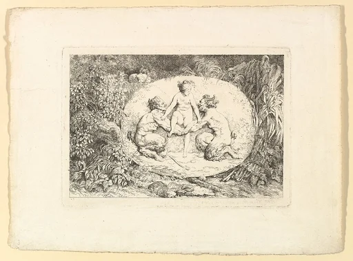 Nymph Supported by Two Satyrs
