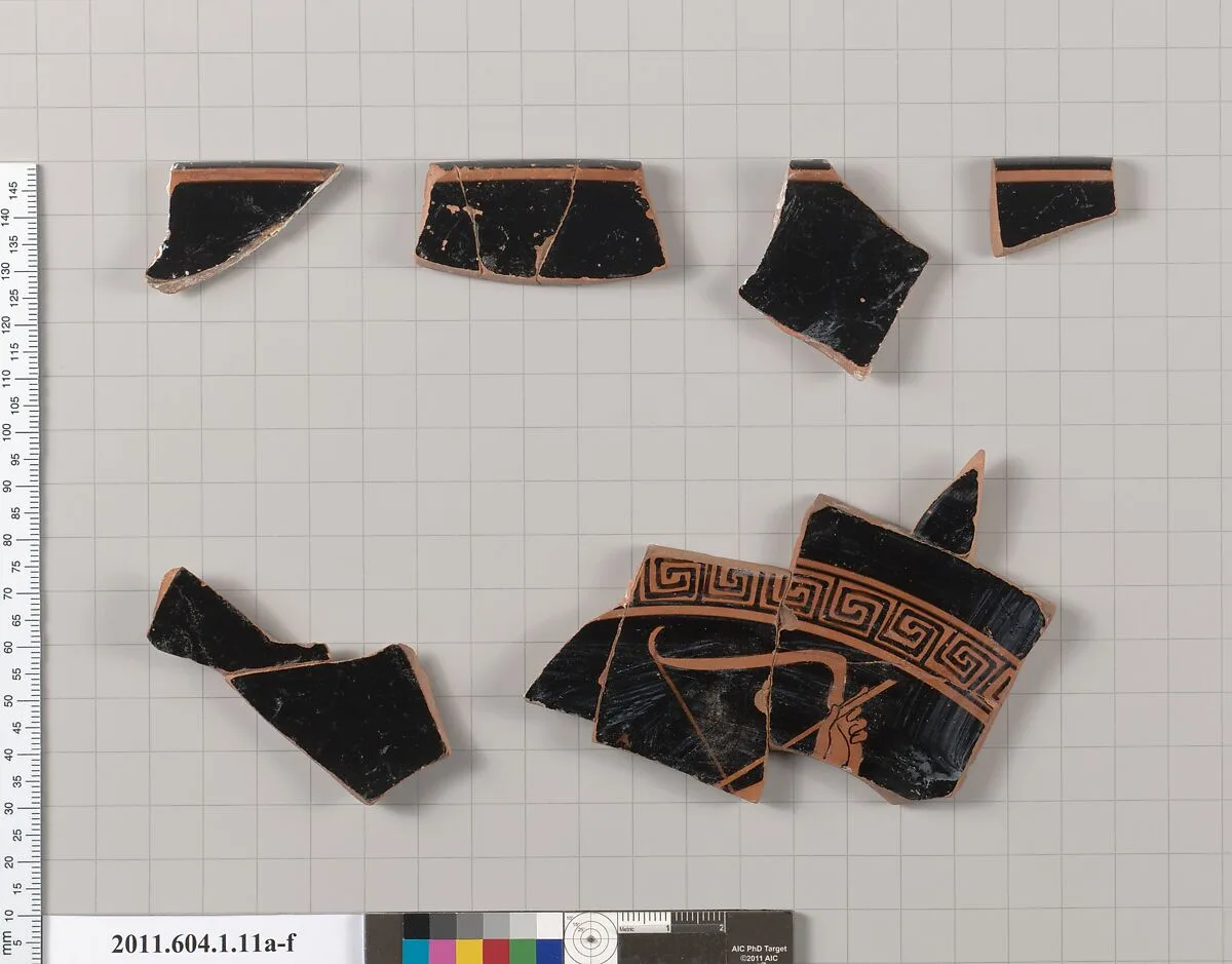 Terracotta fragments of a kylix (drinking cup) — Unknown