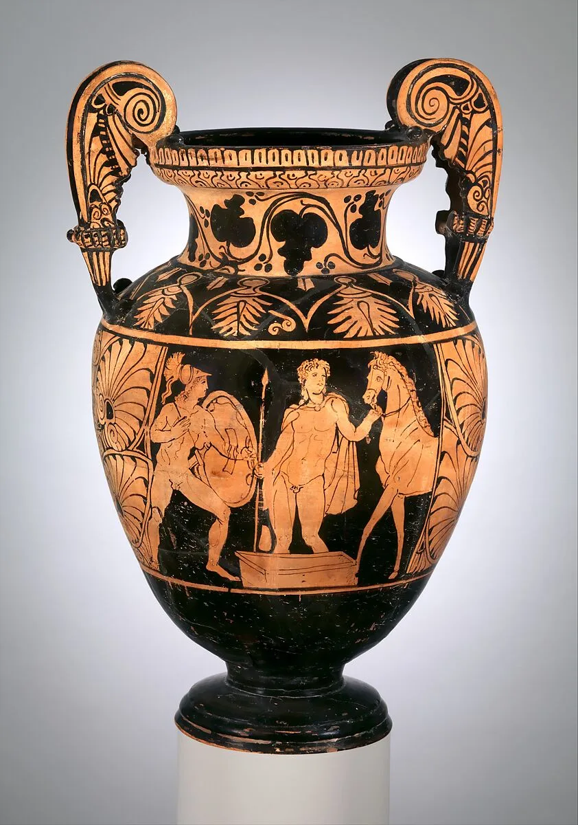 Terracotta volute-krater (bowl for mixing wine and water) — Unknown