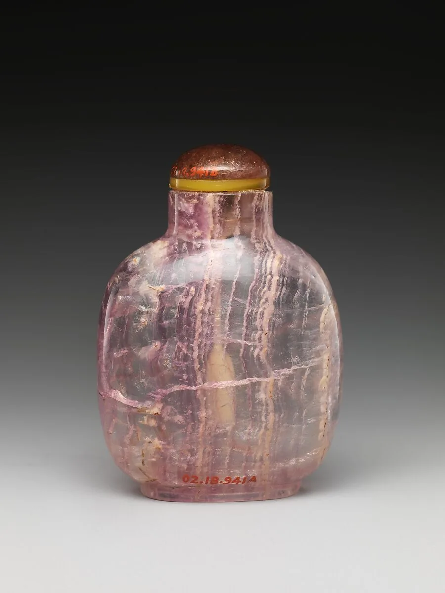 清 紫晶鼻煙壺|Snuff bottle with stopper — Unknown