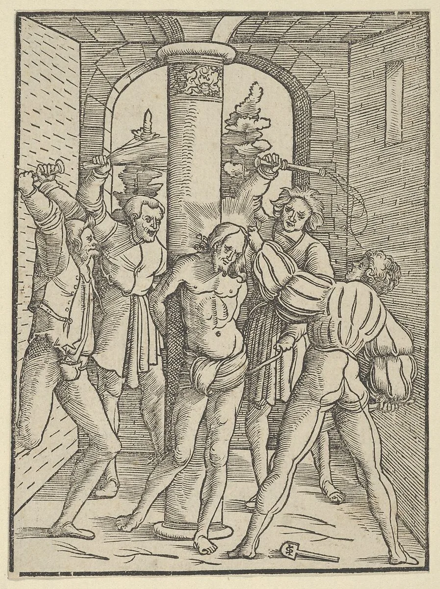 Christ Scourged, from "The Doctrine, Life, and Passion of Jesus Christ" — Hans Schäufelein|Christian Egenolff