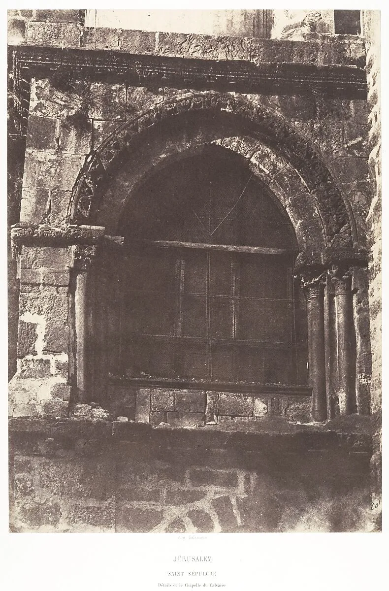 Jérusalem, Saint-Sépulcre, Détails de la Chapelle du Calvaire — Auguste Salzmann|Imprimerie photographique de Blanquart-Évrard, à Lille