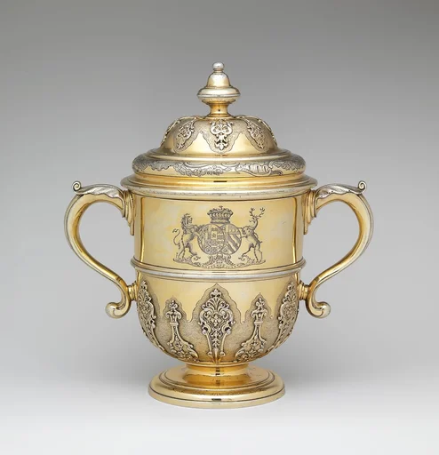 Two-handled cup with cover