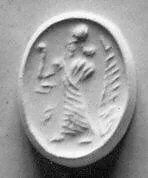 Stamp seal (scaraboid) with cultic scene — Unknown