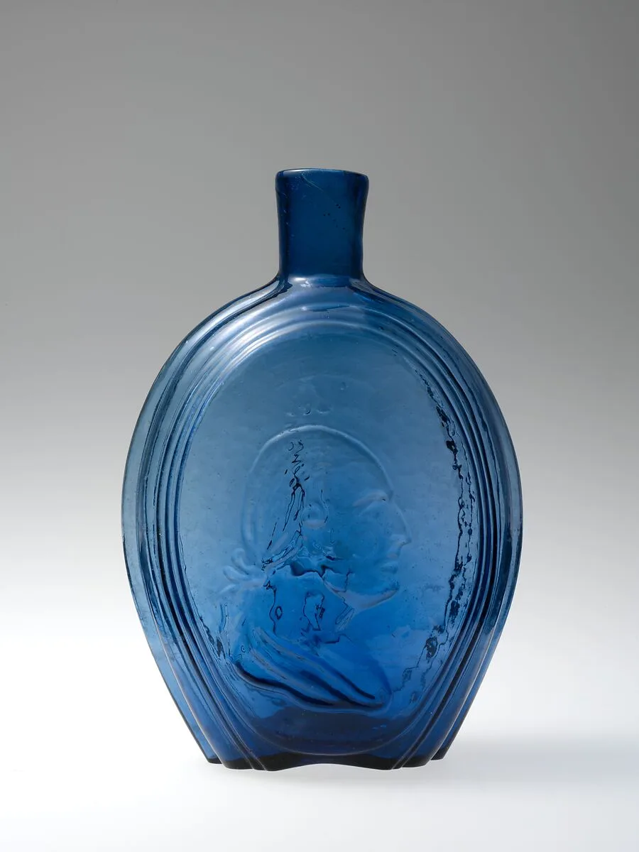Figured flask — Baltimore Glass Works