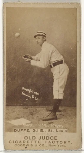 Charles Edward "Charlie" Duffee, 2nd Base, St. Louis Browns, from the Old Judge series (N172) for Old Judge Cigarettes