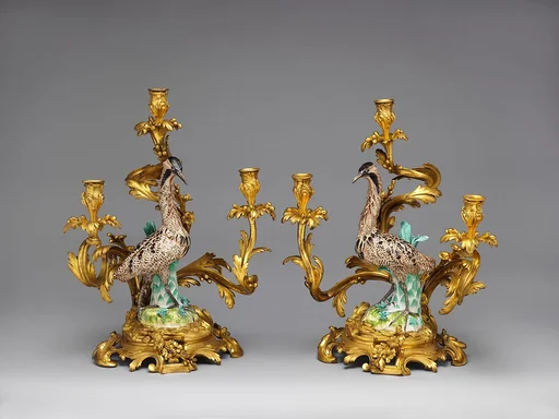 Three-light candelabra (candélabre or girandole) (one of a pair)