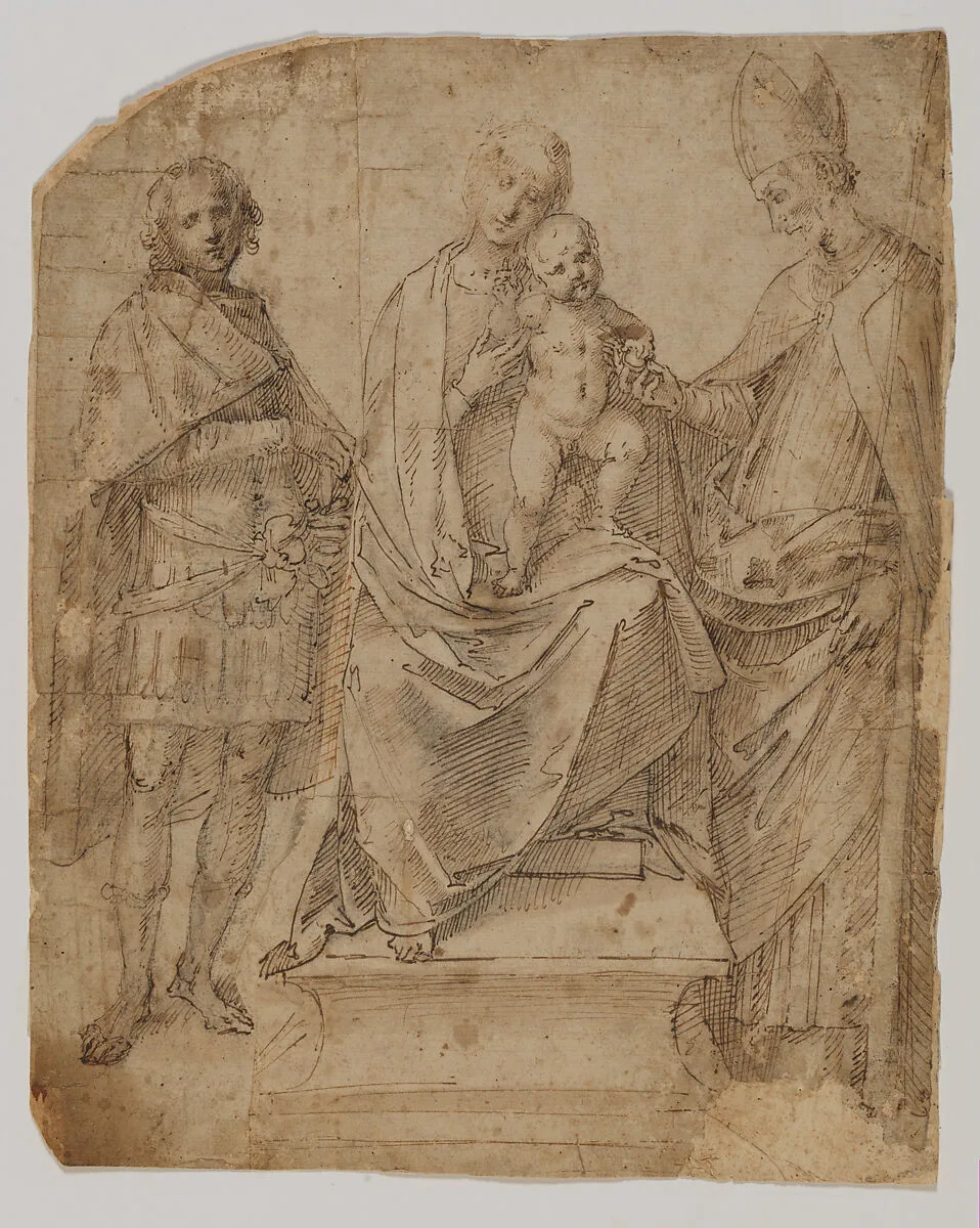 Madonna and Child with Saints Martin and Maurice (?) — Gaudenzio Ferrari