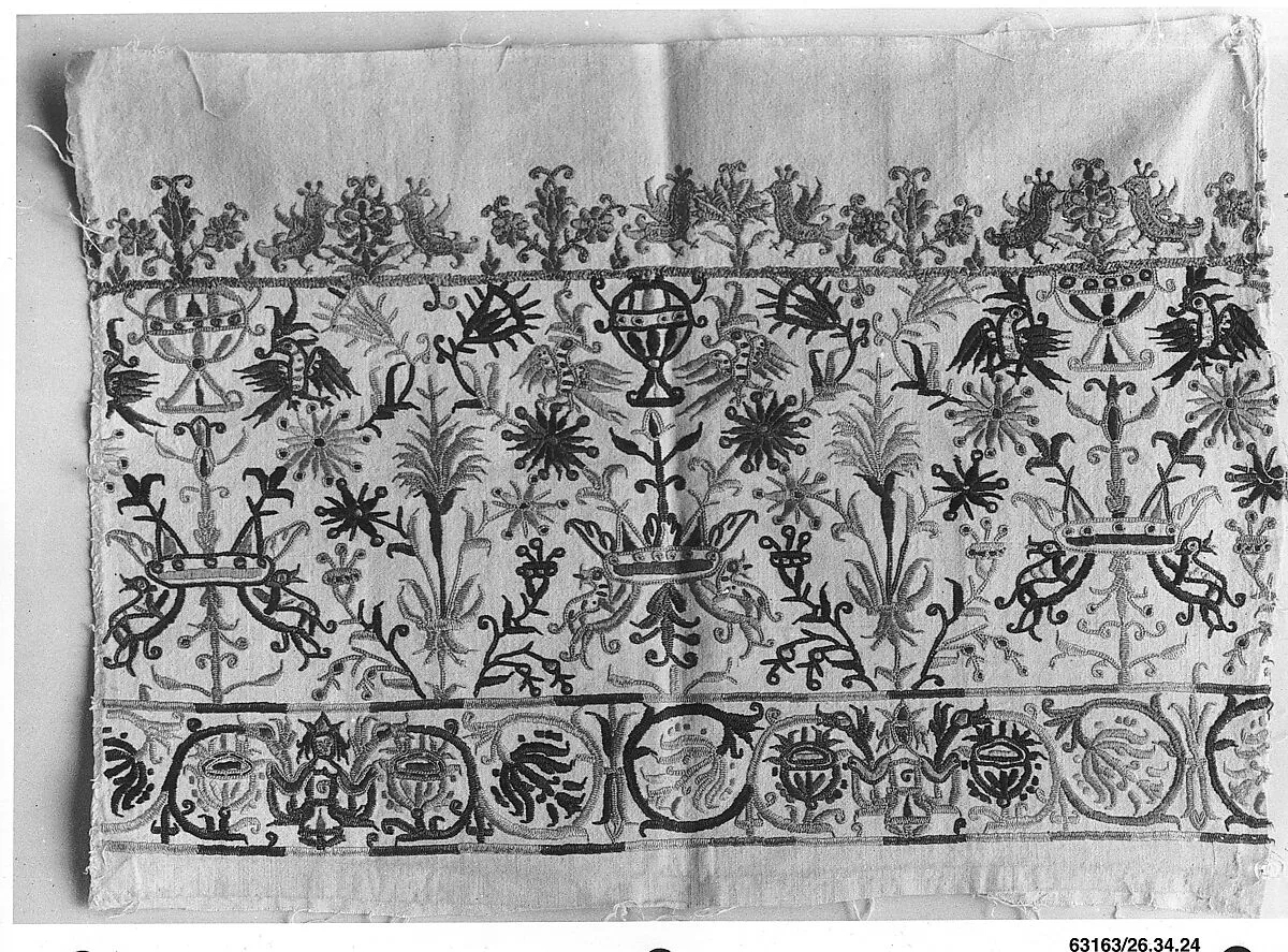 Portion of a dress border — Unknown