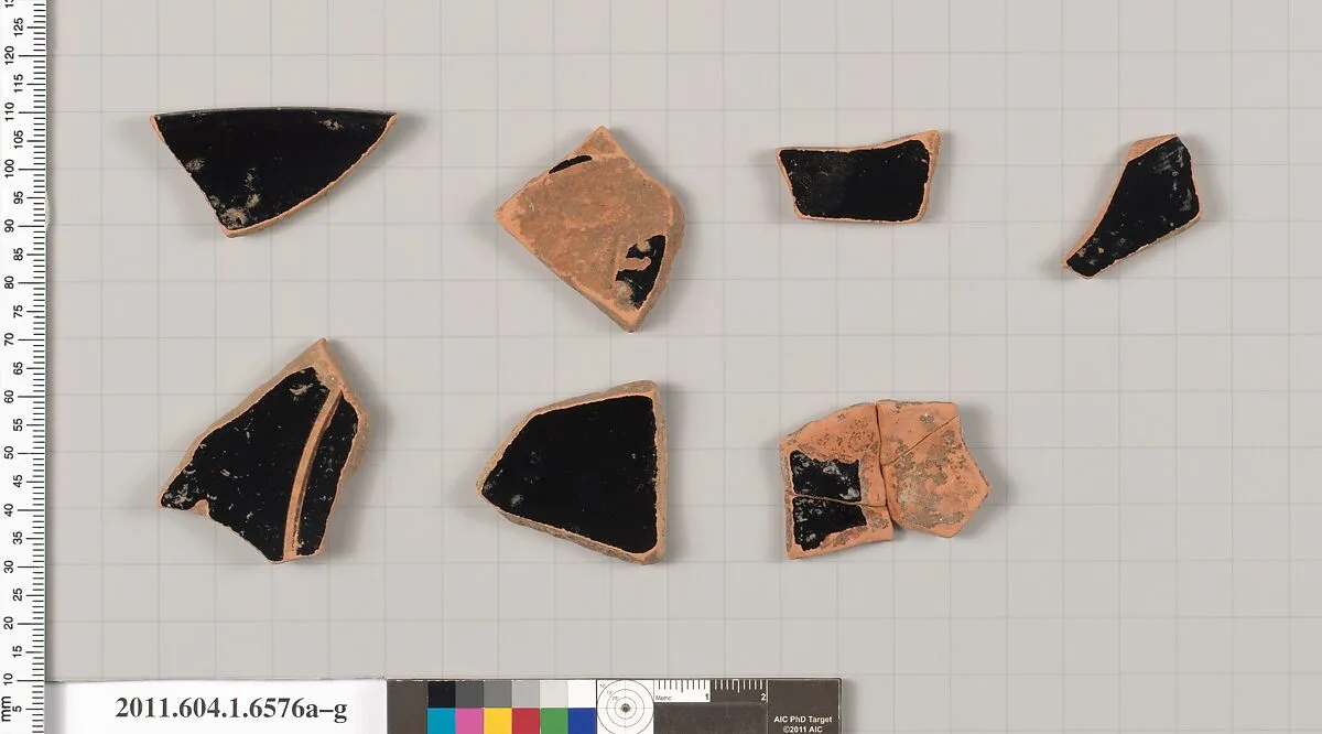 Terracotta fragments of a kylix (drinking cup) — Unknown