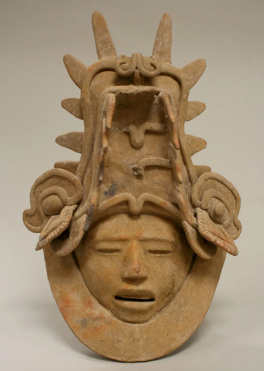 Ceramic Head with Elaborate Headdress — Unknown