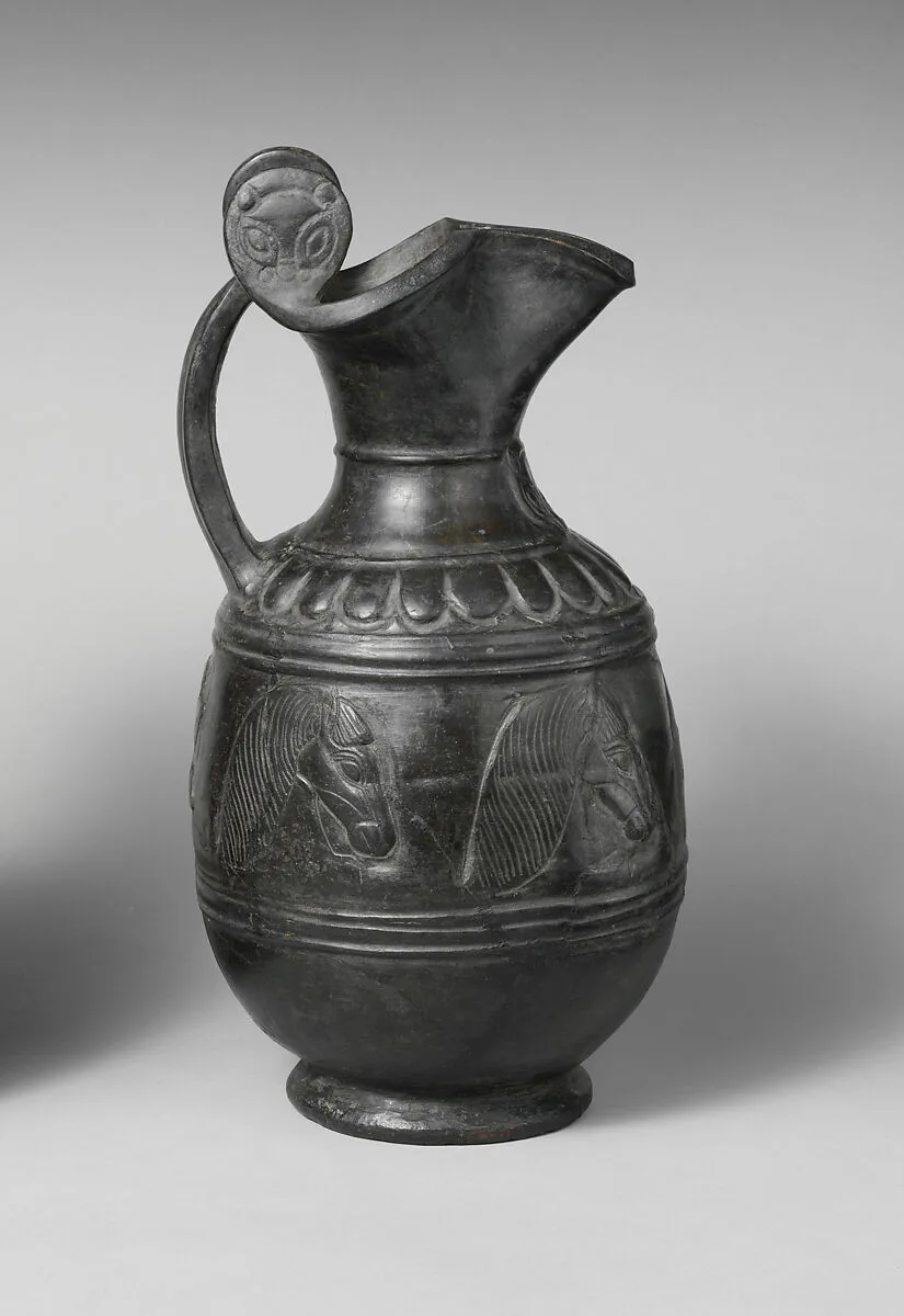 Terracotta trefoil oinochoe (jug) — Unknown