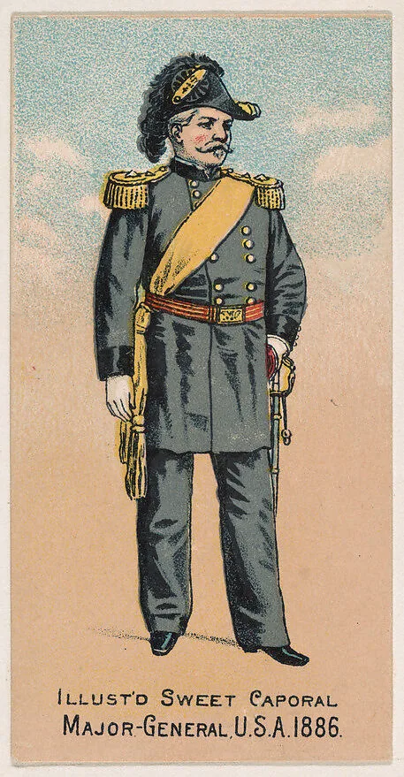 Major-General, United States Army, 1886, from the Military Series (N224) issued by Kinney Tobacco Company to promote Sweet Caporal Cigarettes — Kinney Brothers Tobacco Company