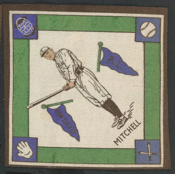 Dale Mitchell, Cleveland, American League from Baseball Players Felt Blanket series (B18) — Unknown