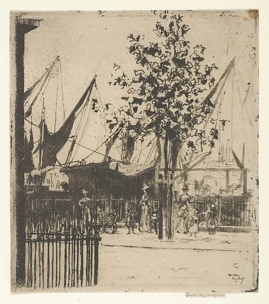 The Corner of Luna Street, Chelsea Embankment — Théodore Roussel
