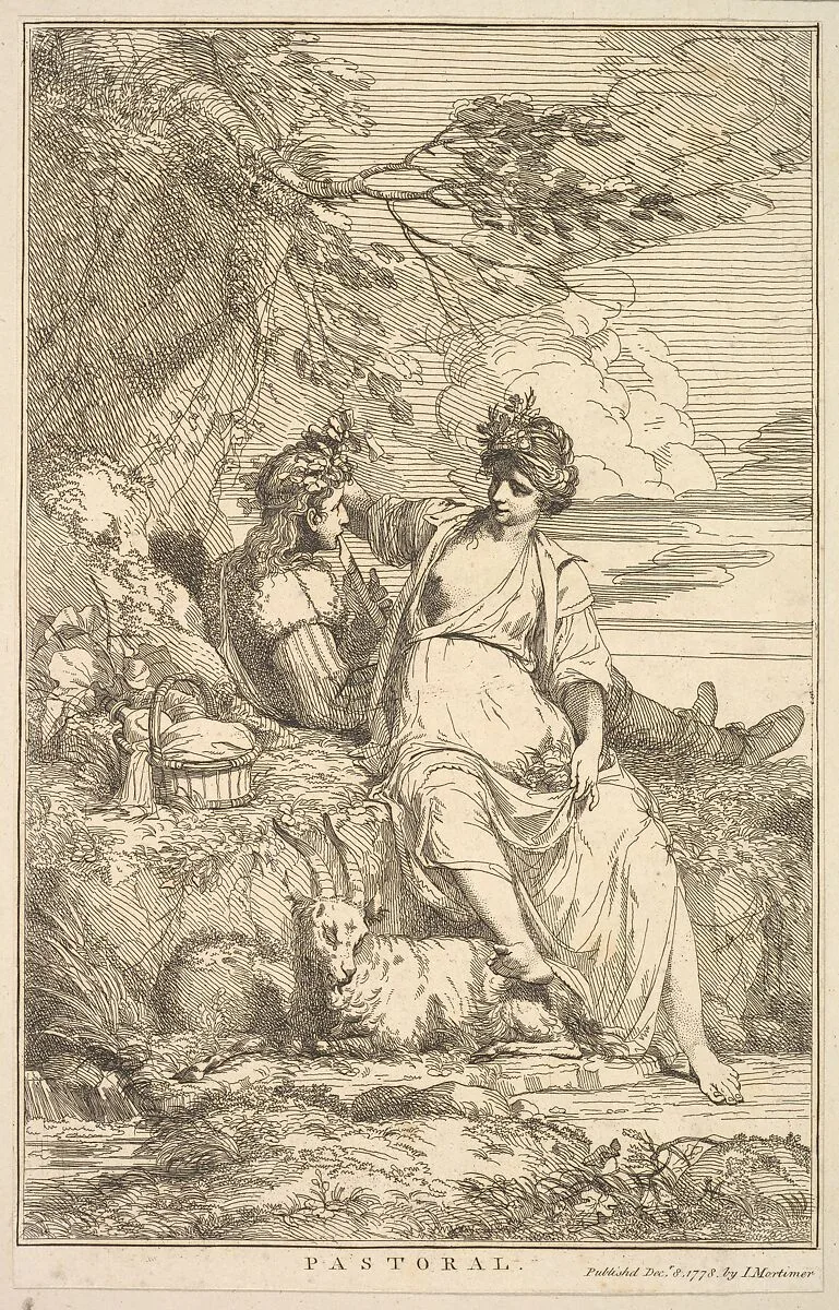Pastoral, from "Fifteen Etchings Dedicated to Sir Joshua Reynolds" — John Hamilton Mortimer|Sir Joshua Reynolds