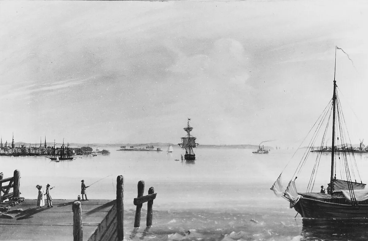 View of New York from Hoboken — Nicolino Calyo