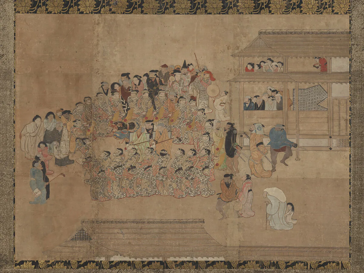 群舞図 (Gunbu zu)|People Dancing — Unidentified