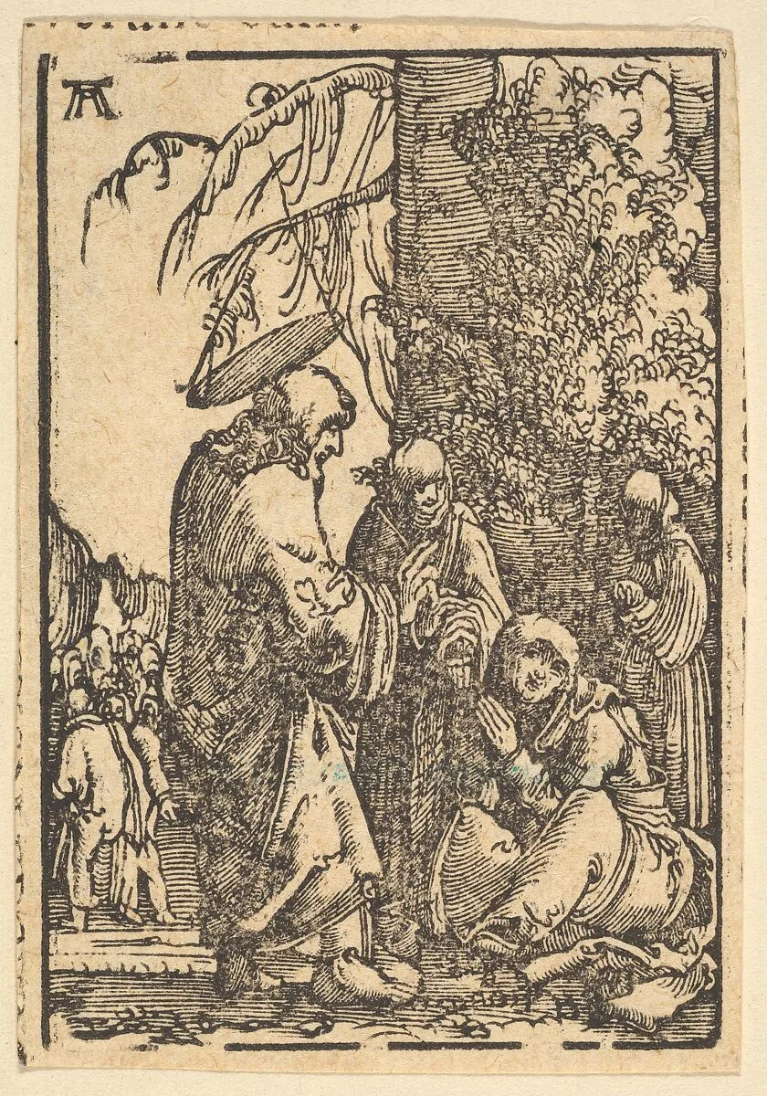 Christ Taking Leave of His Mother, from "The Fall and Salvation of Mankind Through the Life and Passion of Christ" — Albrecht Altdorfer