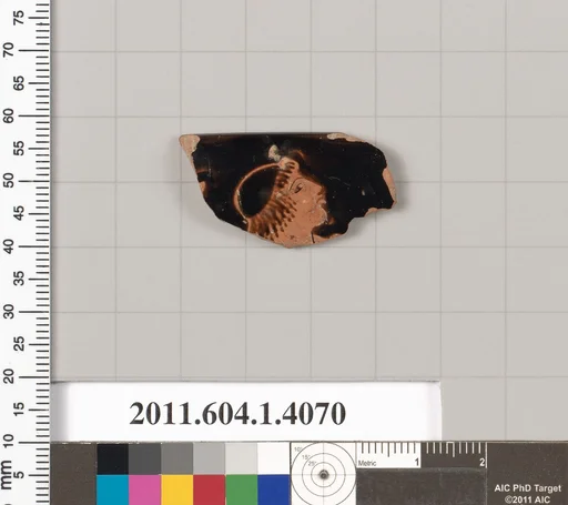 Terracotta rim fragment of a kylix (drinking cup)
