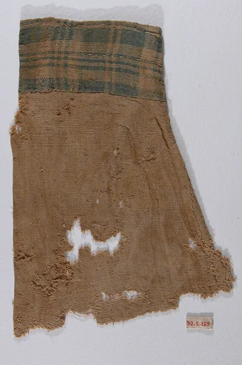Sleeve Fragment with Plaid Cuff