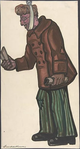 Man with a bandaged jaw