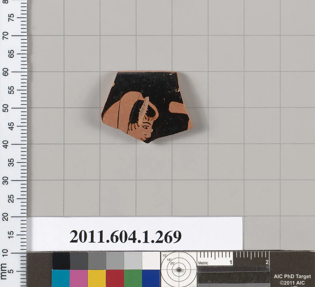 Terracotta rim fragment of a kylix (drinking cup) — Unknown