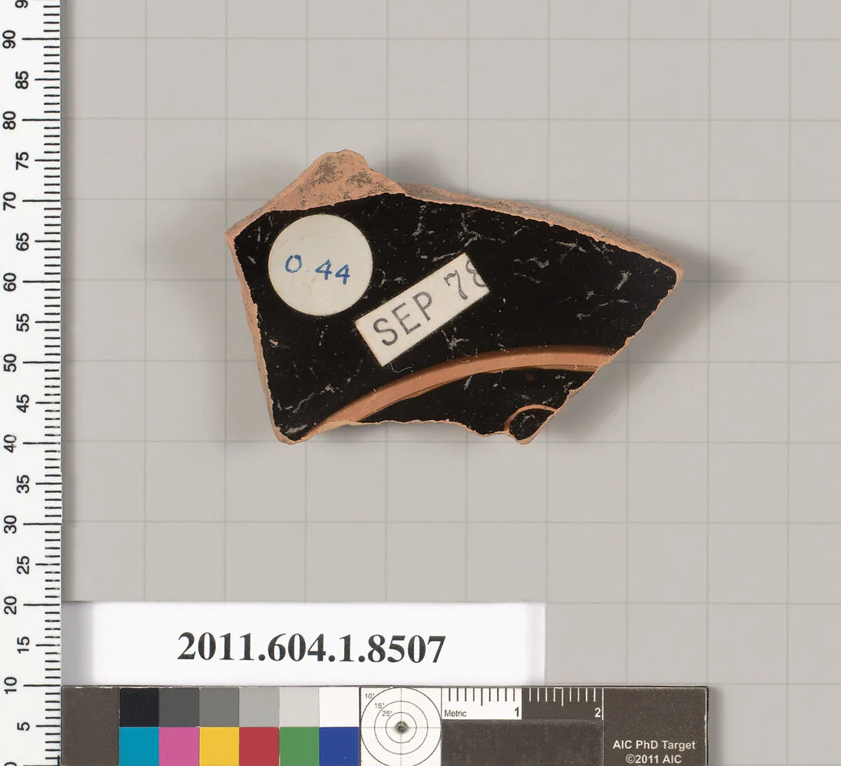 Terracotta fragment of a stemless kylix (drinking cup) — Unknown