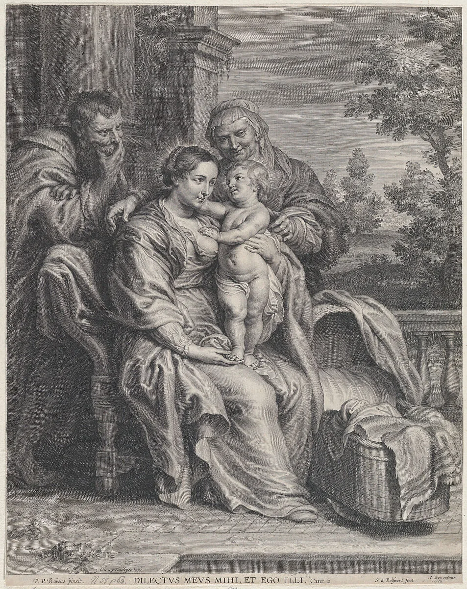 The Holy Family with Saint Anne — Anthony Bonenfant|Schelte Adams à Bolswert|Peter Paul Rubens