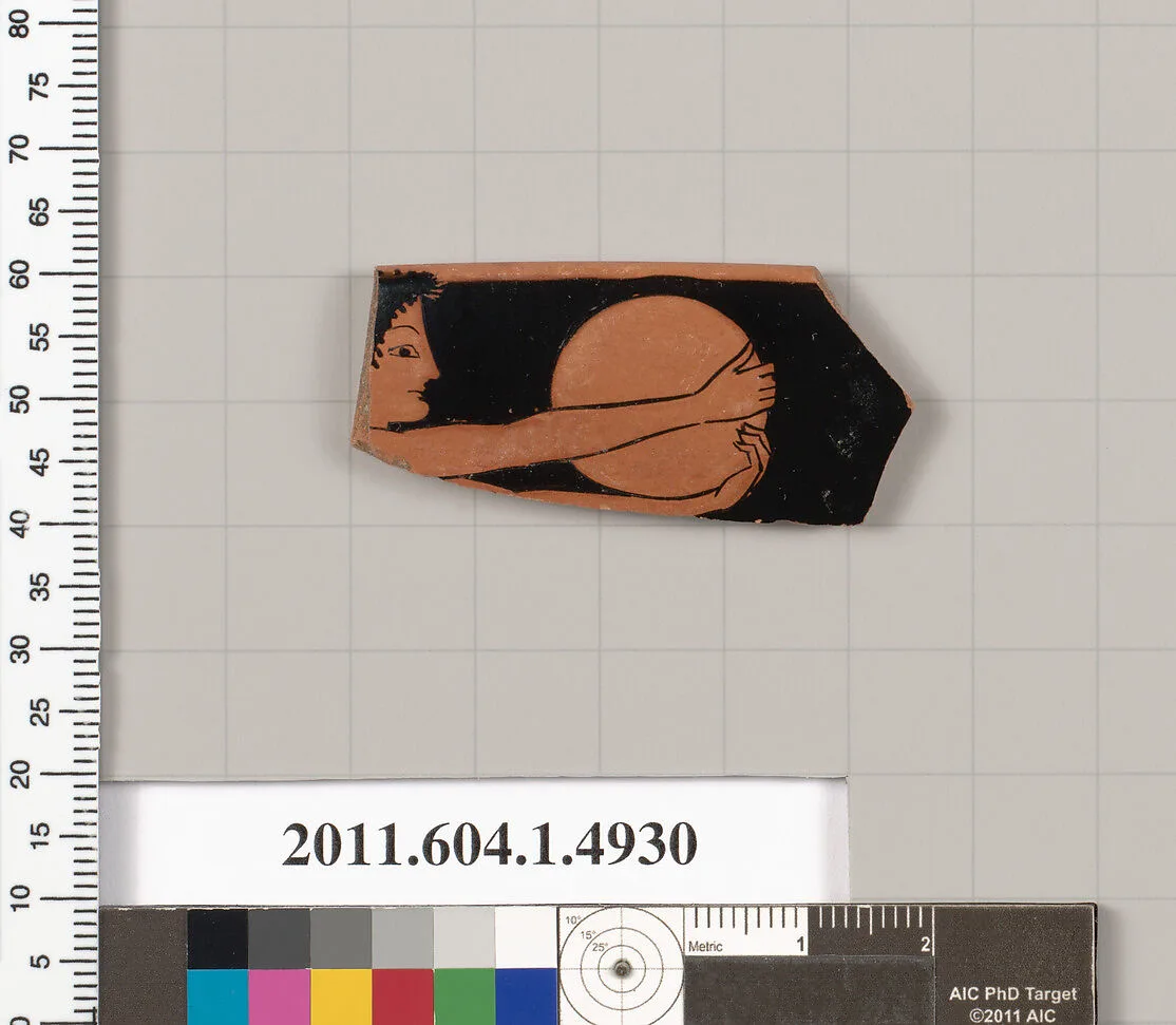 Terracotta rim fragment of a kylix (drinking cup) — Unknown