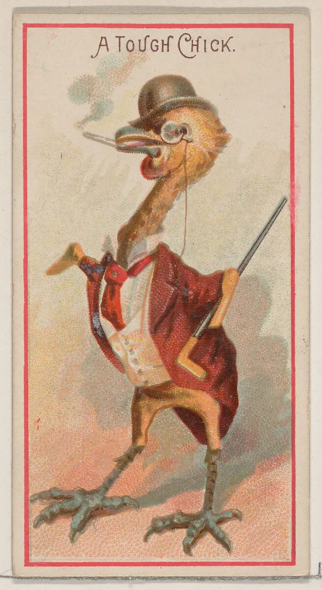 A Tough Chick, from the Jokes series (N87) for Duke brand cigarettes — W. Duke, Sons & Co.|George S. Harris & Sons
