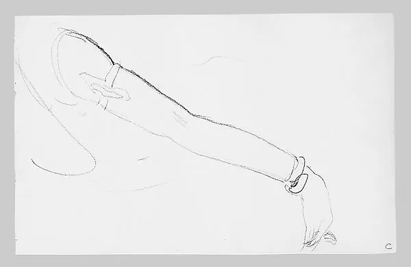 Arm of a Javanese Dancer (from Sketchbook of Javanese Dancers) — John Singer Sargent