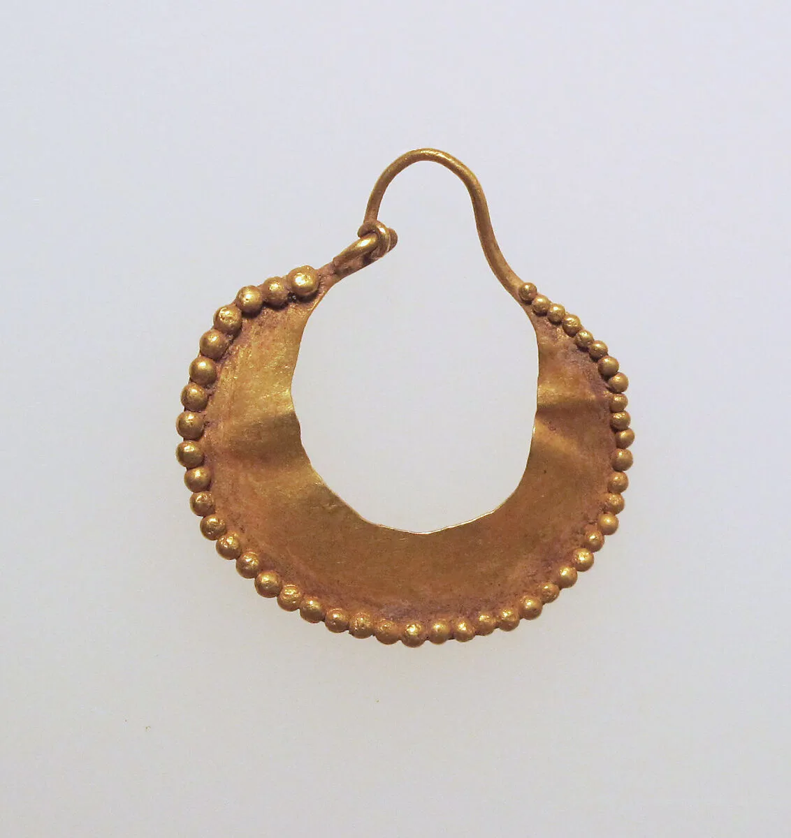 Earring, crescent-shaped — Unknown